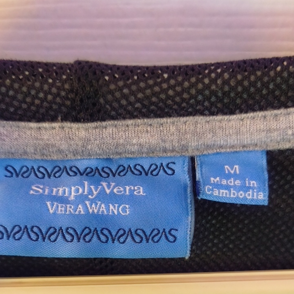 Simply Vera Vera Wang Light Gray Cardigan - Picture 2 of 3
